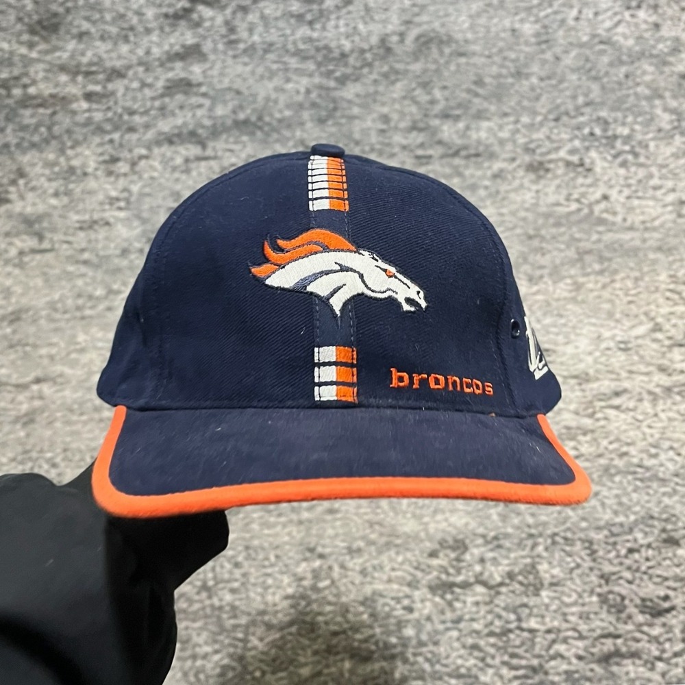 Vintage Denver Broncos Logo Athletic Hat NFL Pro Line 90s Blue Orange Adjustable